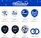 Graduation Party Balloons 2026 – 63PCS Blue & Black Latex Balloon Set with Congrats Grad Caps, Ribbons & Class of 2026 Designs